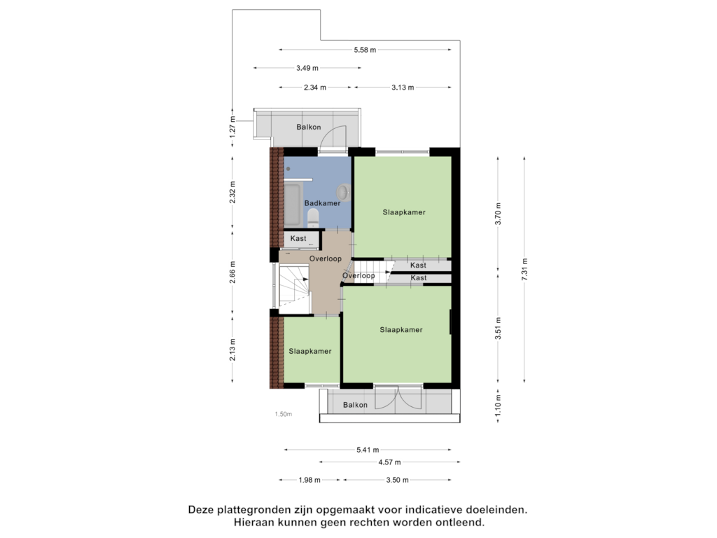 Bekijk plattegrond van Eerste Verdieping van Concordiastraat 14