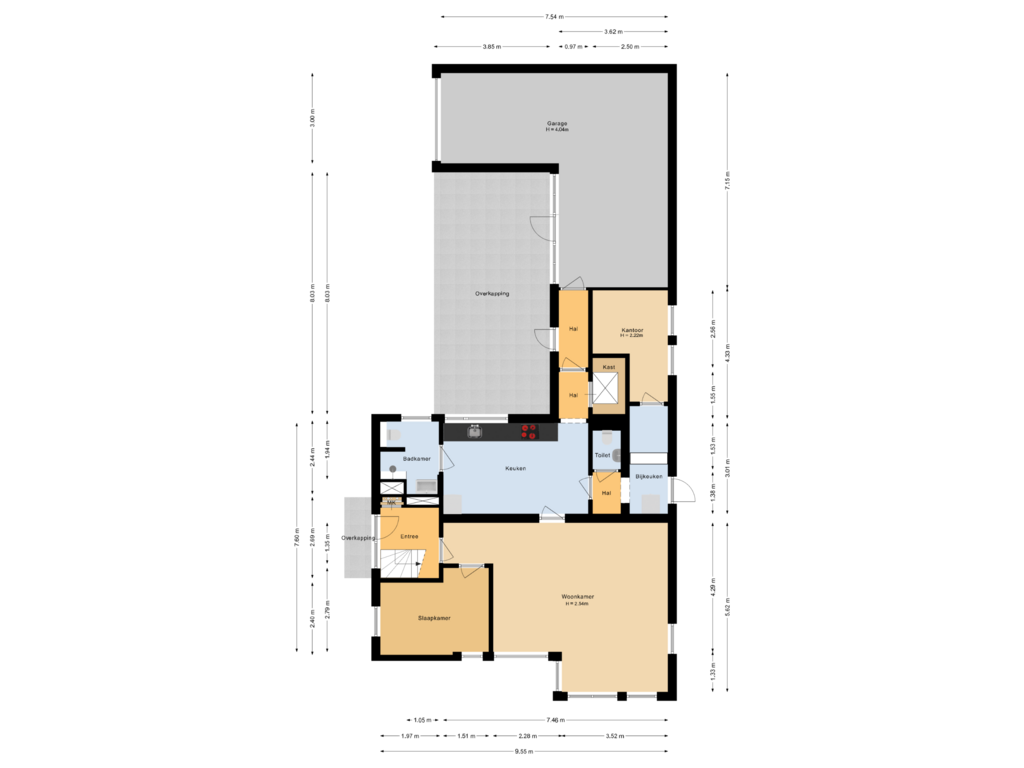 Bekijk plattegrond van Begane grond van Smitseind 10