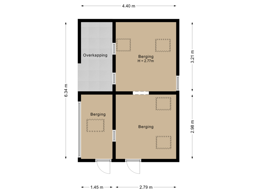 Bekijk plattegrond van Berging van Smitseind 10