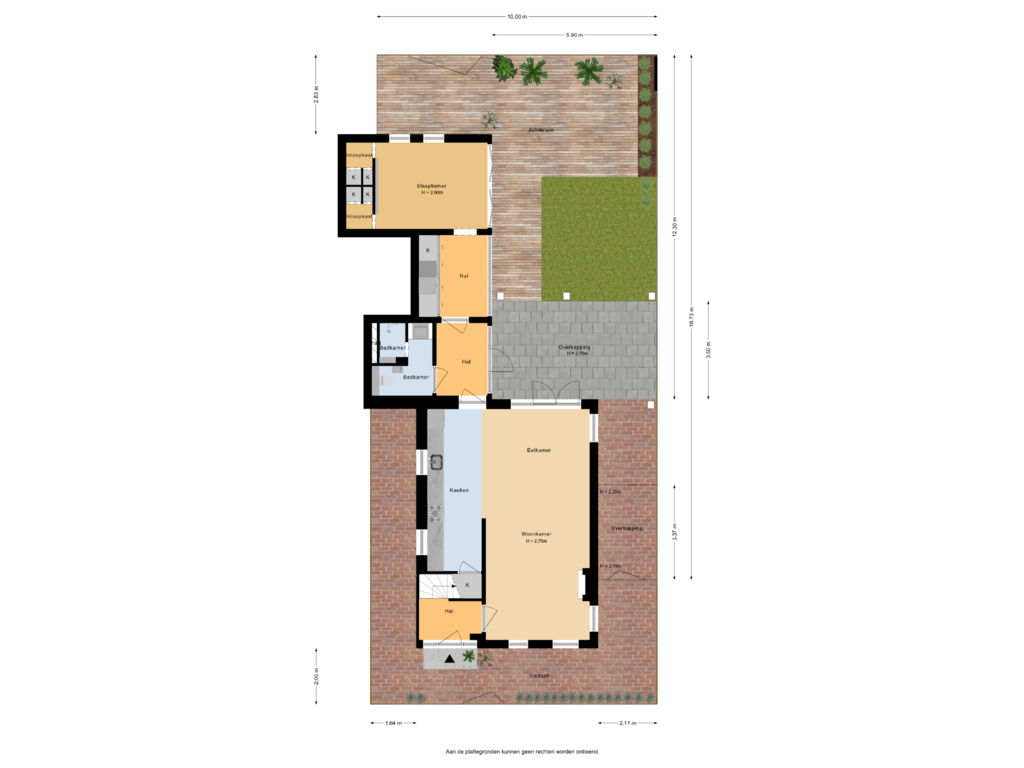 View floorplan of Situatie of Wilhelmina Geevestraat 18