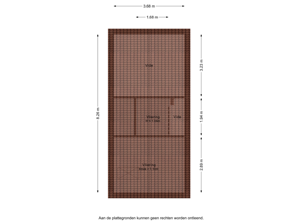 View floorplan of Vliering of Wilhelmina Geevestraat 18