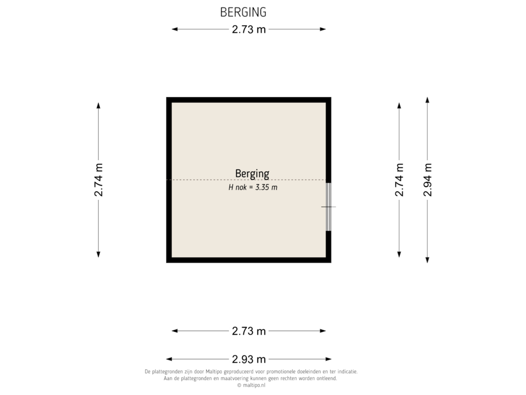 Bekijk plattegrond van Berging van Marga Klompéstraat 115