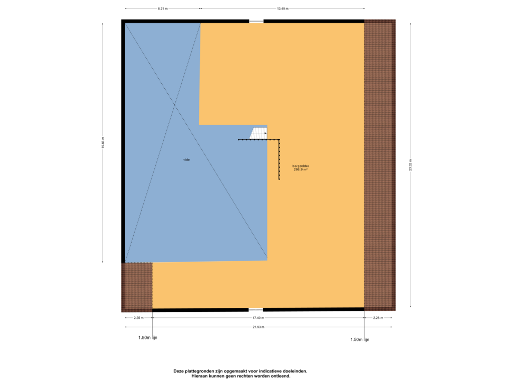 View floorplan of 1e verdieping-1 of Oosterseveldweg 4