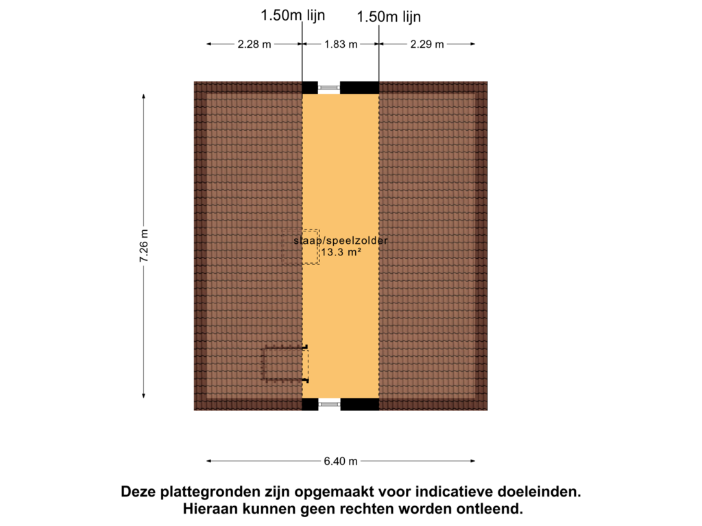 View floorplan of 2e verdieping of Oosterseveldweg 4