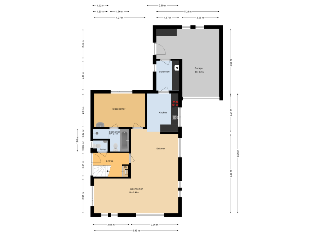 Bekijk plattegrond van Begane grond van Sjonnema 3