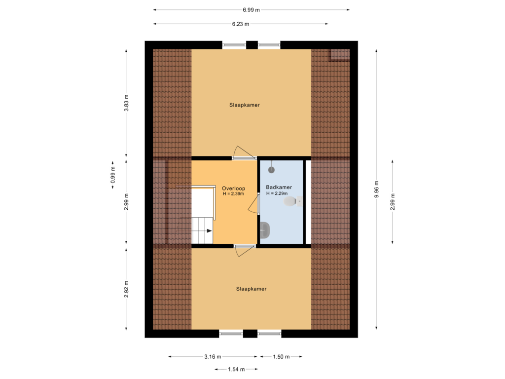 Bekijk plattegrond van Eerste verdieping van Sjonnema 3