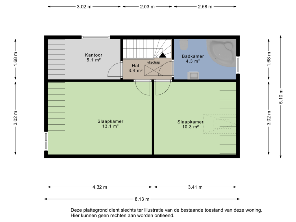 Bekijk plattegrond van 1e verdieping van Berloherhof 13