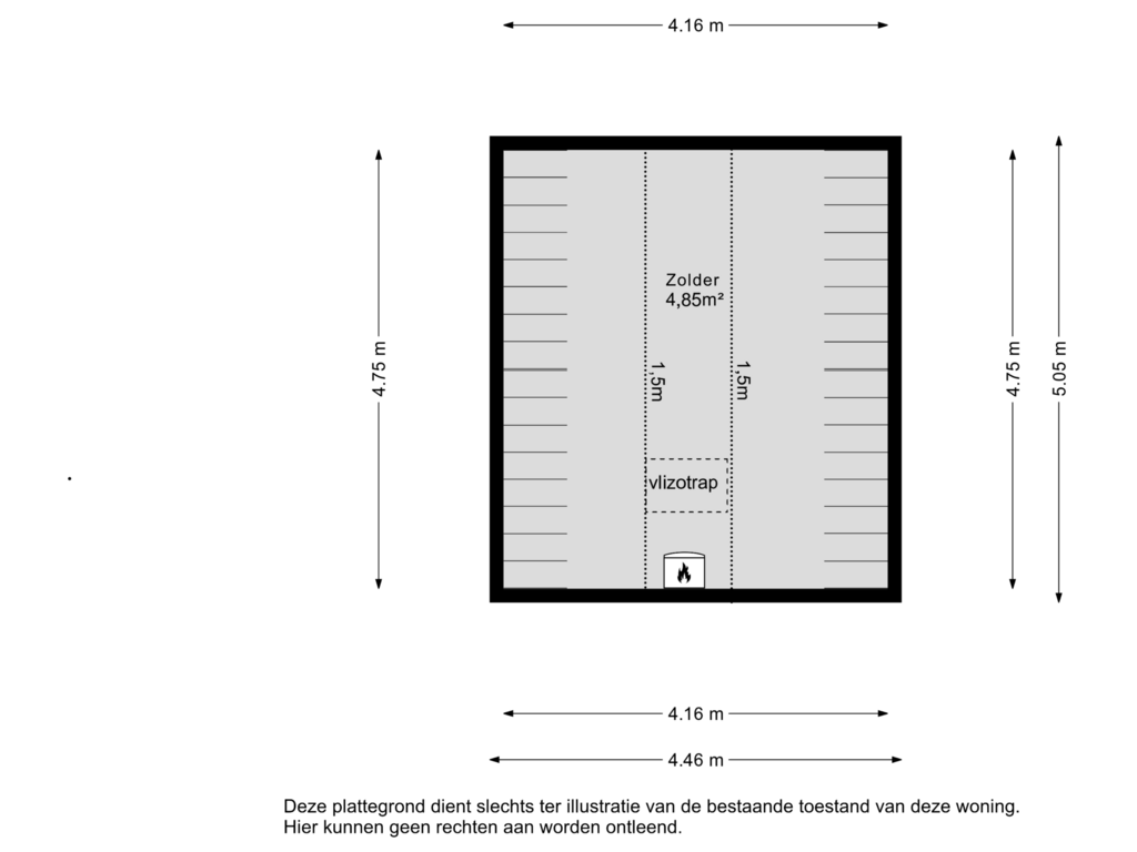 Bekijk plattegrond van zolder van Berloherhof 13