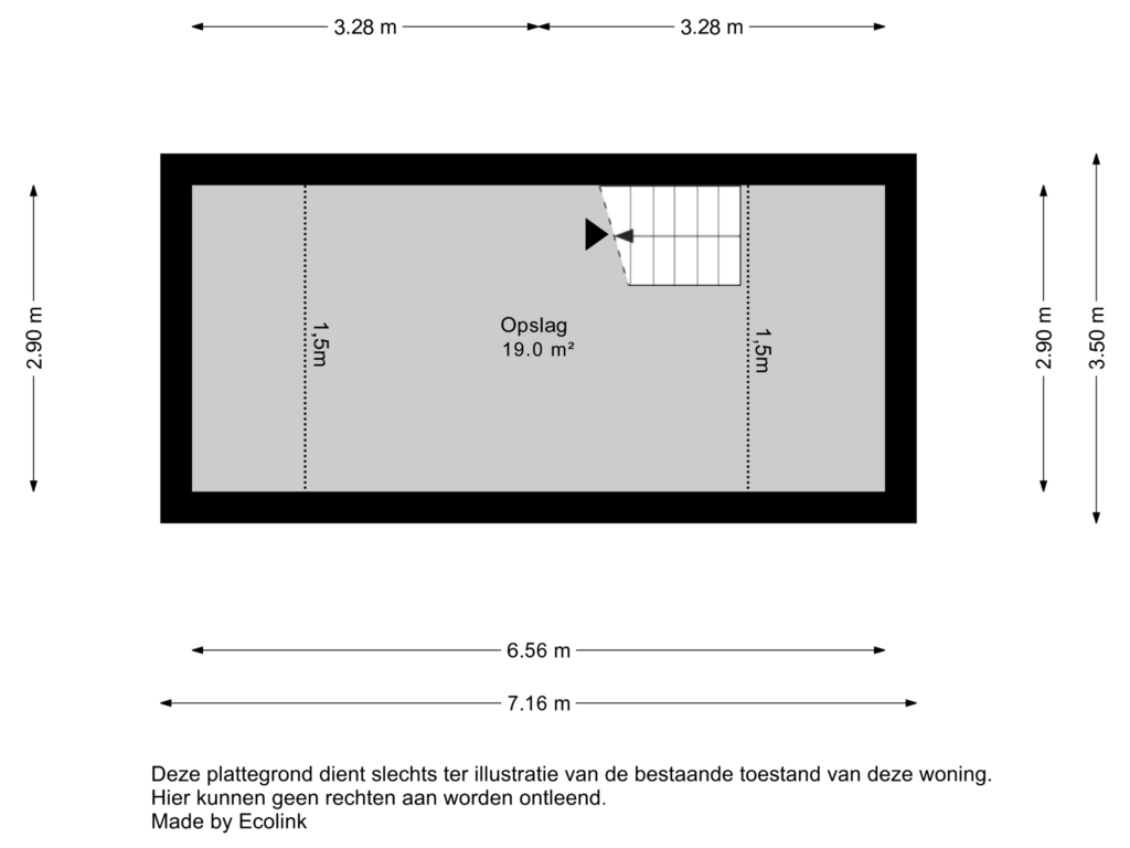 Bekijk plattegrond van Ruimte boven garage van Berloherhof 13