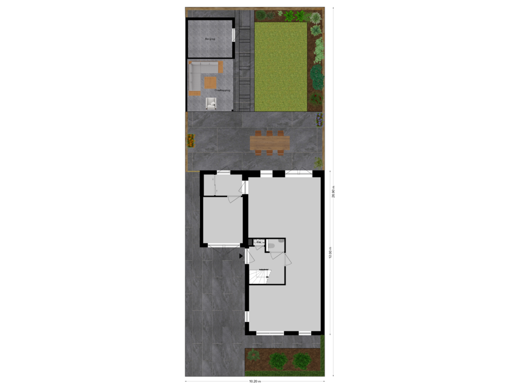 View floorplan of Begane Grond Tuin of Burcht 61