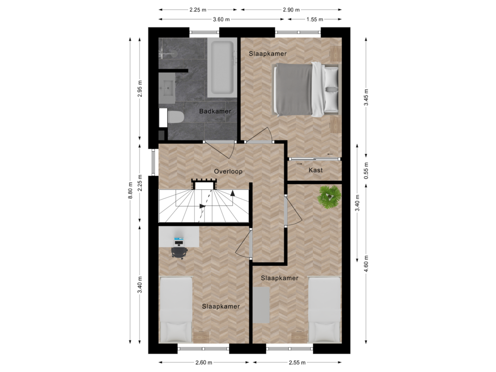 View floorplan of Eerste Verdieping of Burcht 61