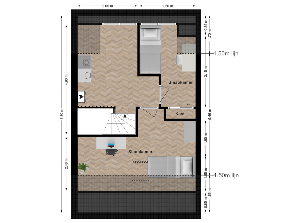 View floorplan of Tweede Verdieping of Burcht 61