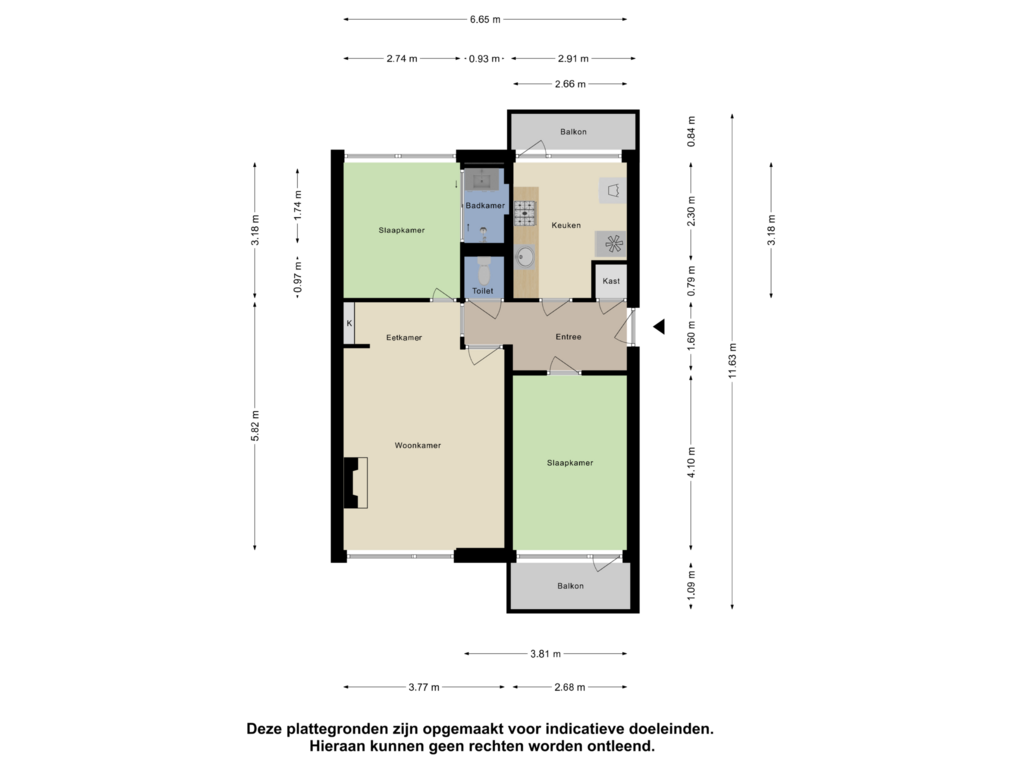 Bekijk plattegrond van Appartement van Schoonegge 315