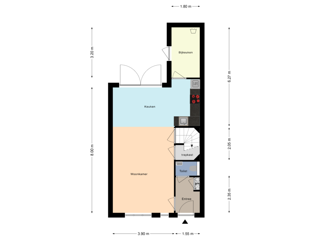 Bekijk plattegrond van Begane Grond van Kapberg 38