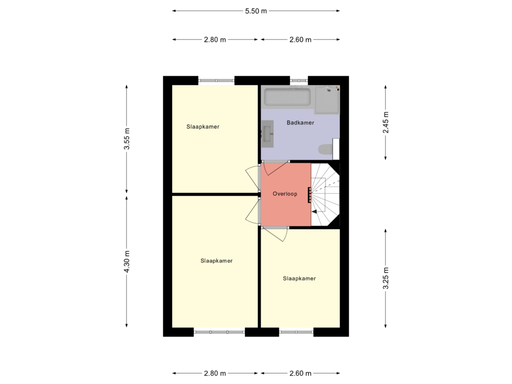 Bekijk plattegrond van Eerste Verdieping van Kapberg 38