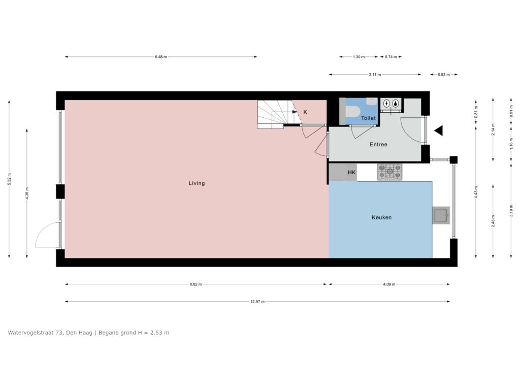 Bekijk plattegrond van Begane Grond van Watervogelstraat 73