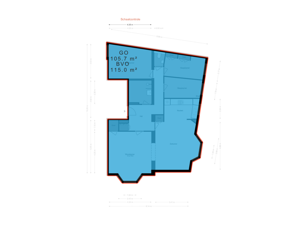 Bekijk plattegrond van NEN plattegrond van Stadionkade 1-2