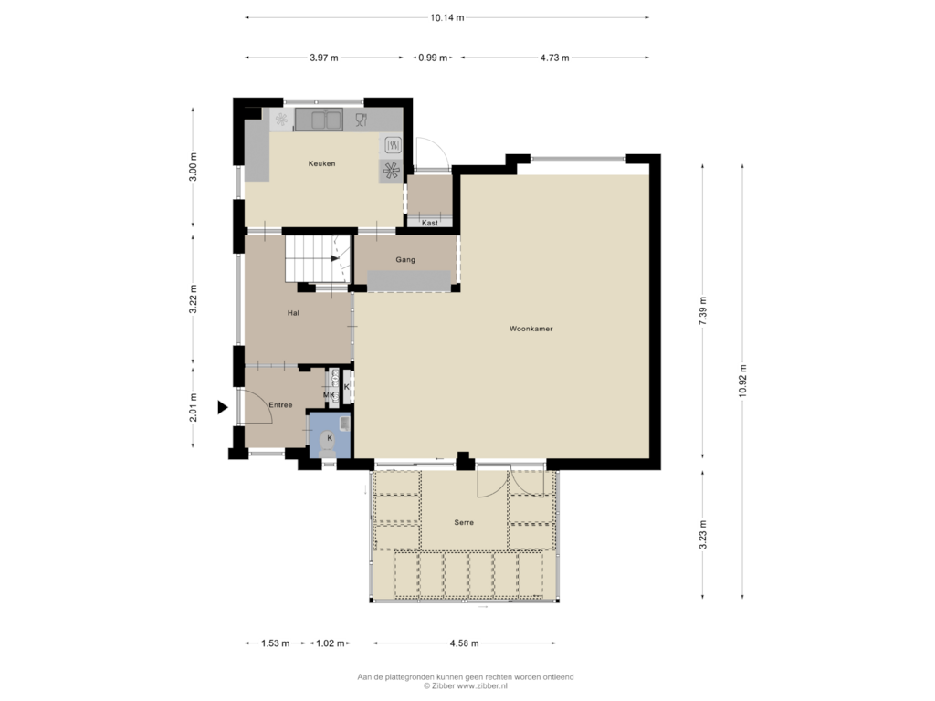 Bekijk plattegrond van Begane Grond van Dillenburglaan 4