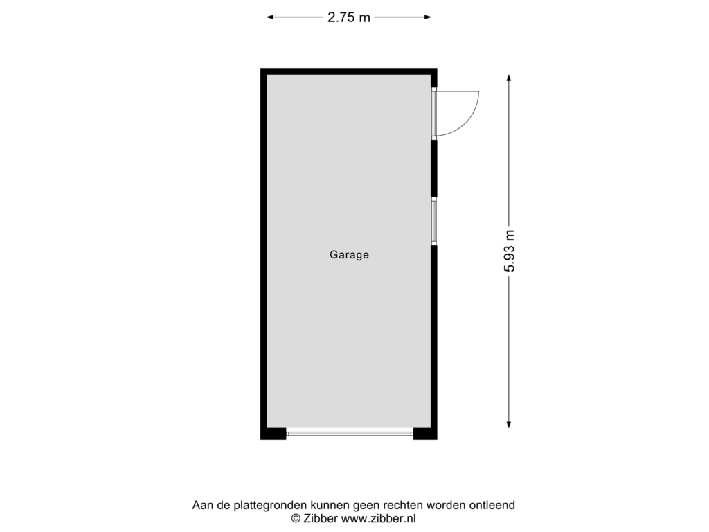 Bekijk plattegrond van Garage van Dillenburglaan 4