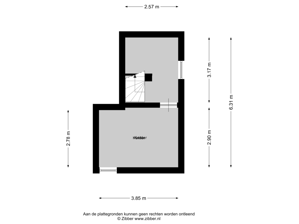 Bekijk plattegrond van Kelder van Dillenburglaan 4