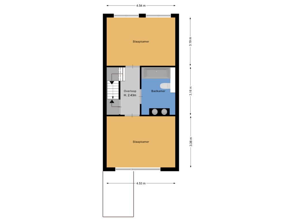 Bekijk plattegrond van Eerste verdieping van Bernard van Beeklaan 102