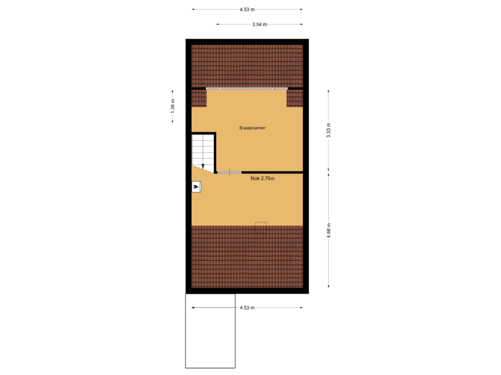 Bekijk plattegrond van Tweede verdieping van Bernard van Beeklaan 102