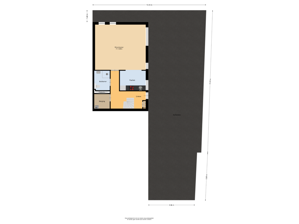 Bekijk plattegrond van Situatie van Acacialaan 1-B