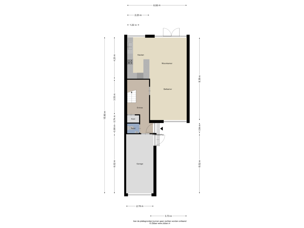 View floorplan of Begane grond of Bilderdijkhof 52