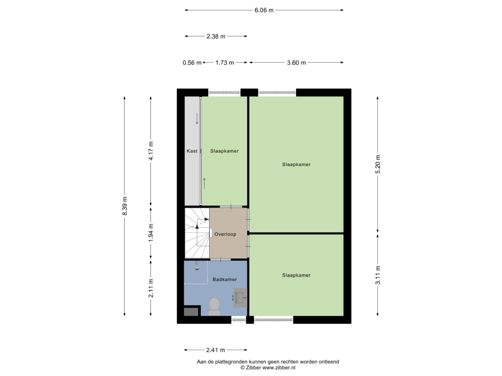 View floorplan of Eerste verdieping of Bilderdijkhof 52