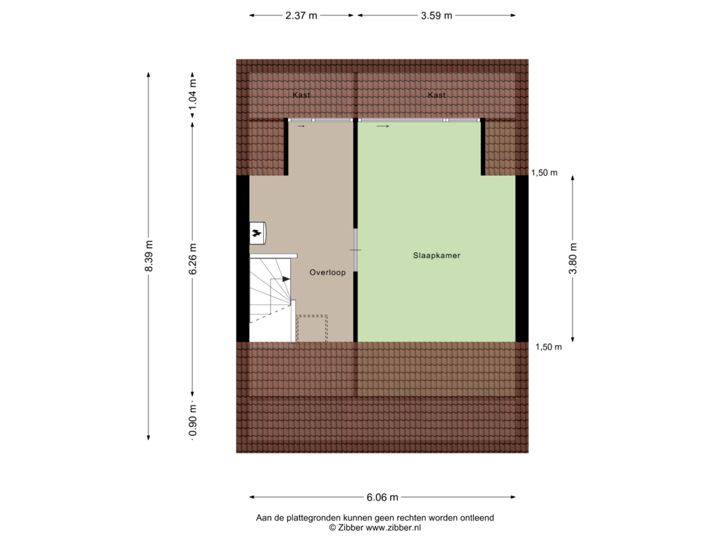 View floorplan of Tweede verdieping of Bilderdijkhof 52