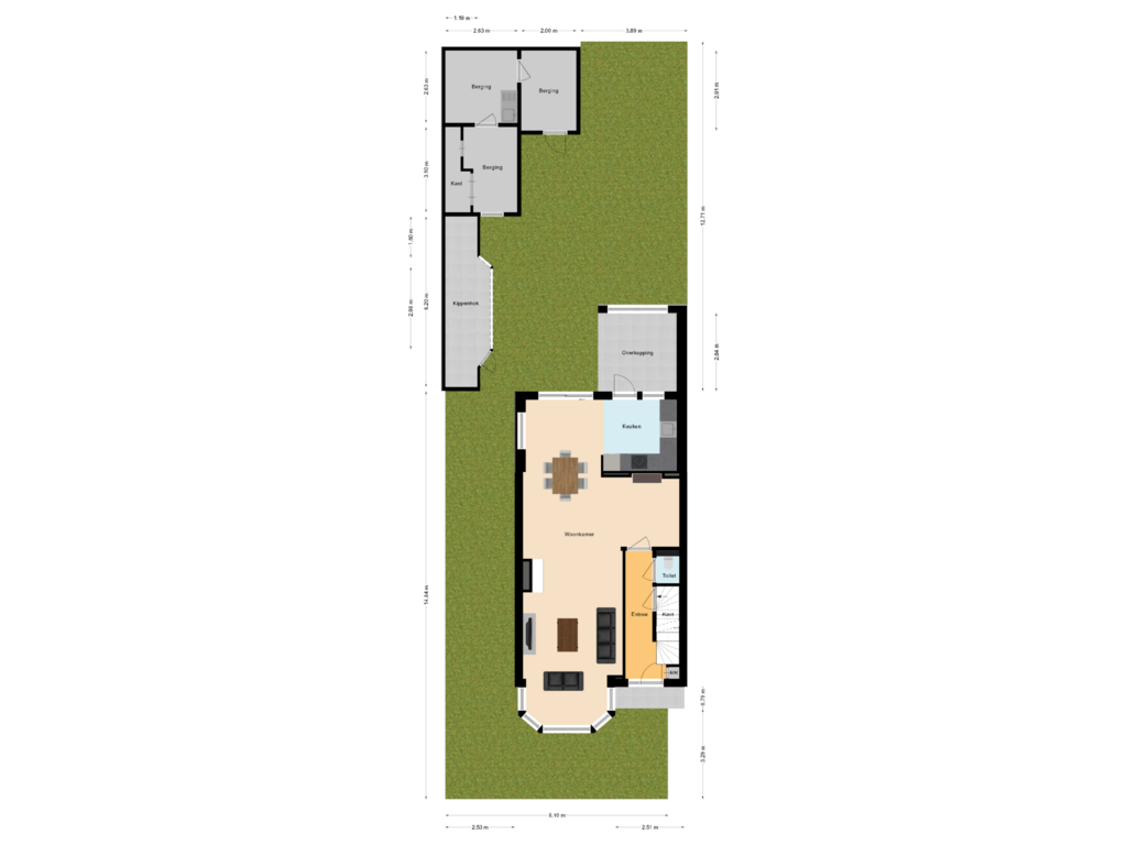 Bekijk plattegrond van Situatie van Wilhelminastraat 6