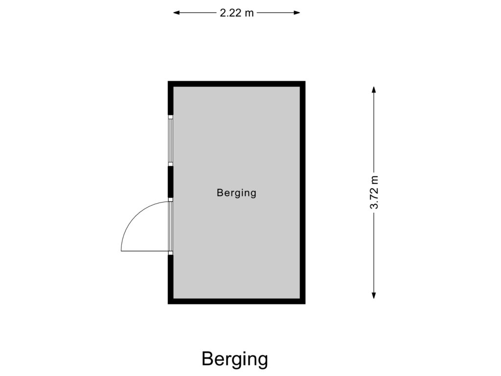 Bekijk plattegrond van Berging van Brugstraat 76