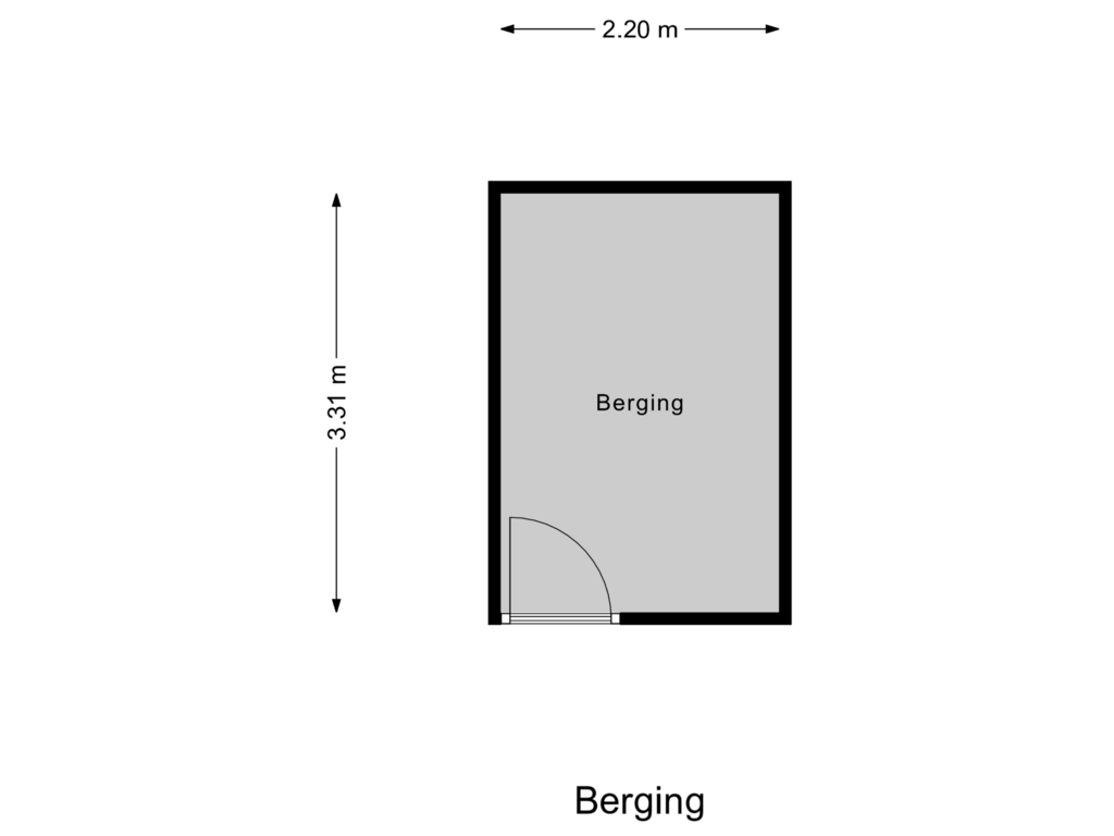 View floorplan of Berging of Ringspoor 129