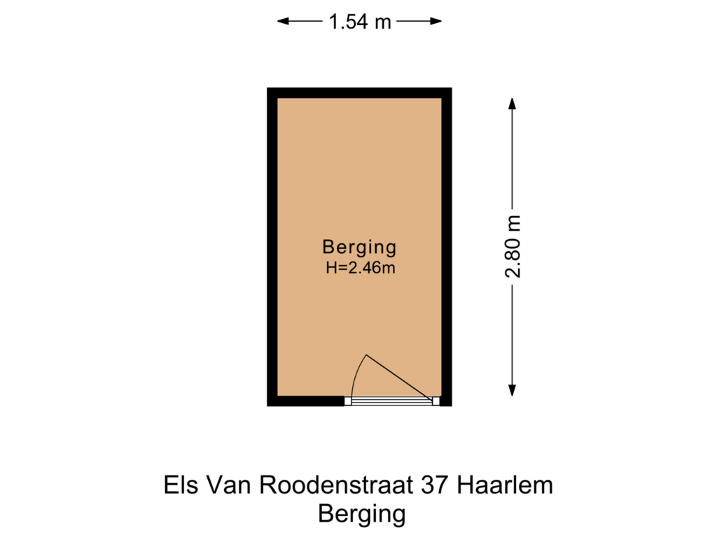 View floorplan of Berging of Els van Roodenstraat 37