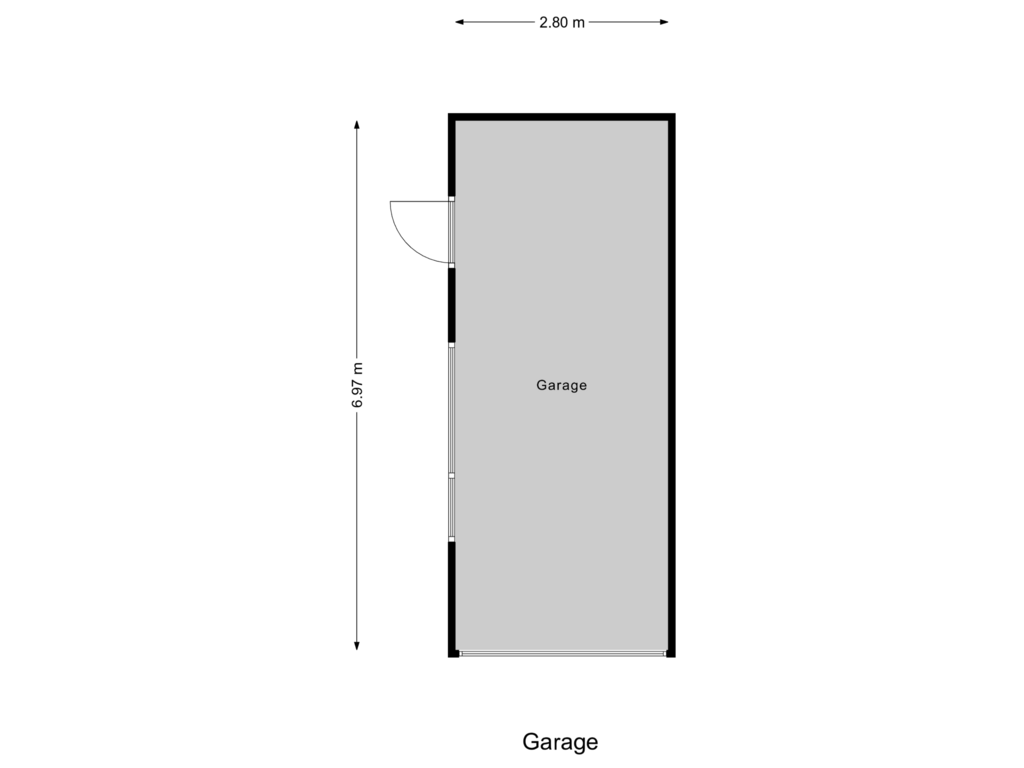 View floorplan of Garage of St.Elisabethstraat 5