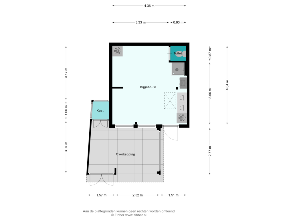 Bekijk plattegrond van Bijgebouw van Overtoom 20