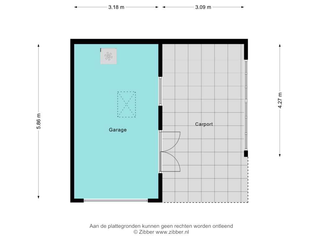 Bekijk plattegrond van Garage van Overtoom 20