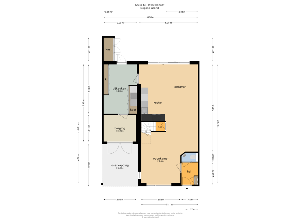 Bekijk plattegrond van BEGANE GROND van Kruin 13