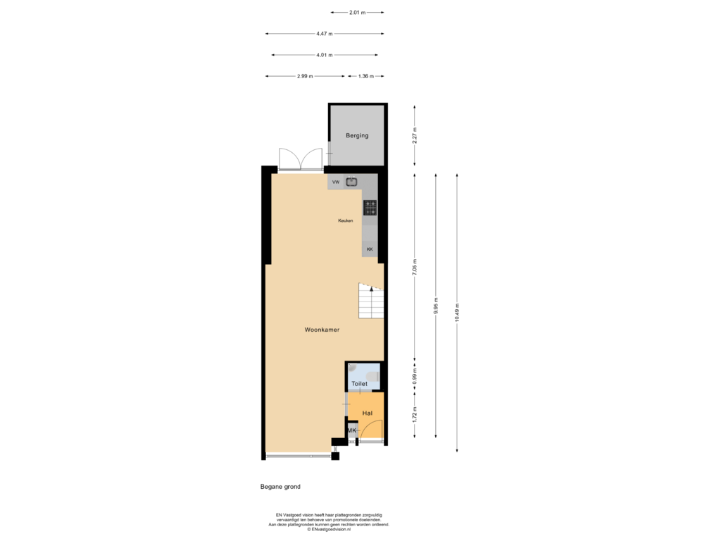 Bekijk plattegrond van Begane grond van Pieter Pauwstraat 78