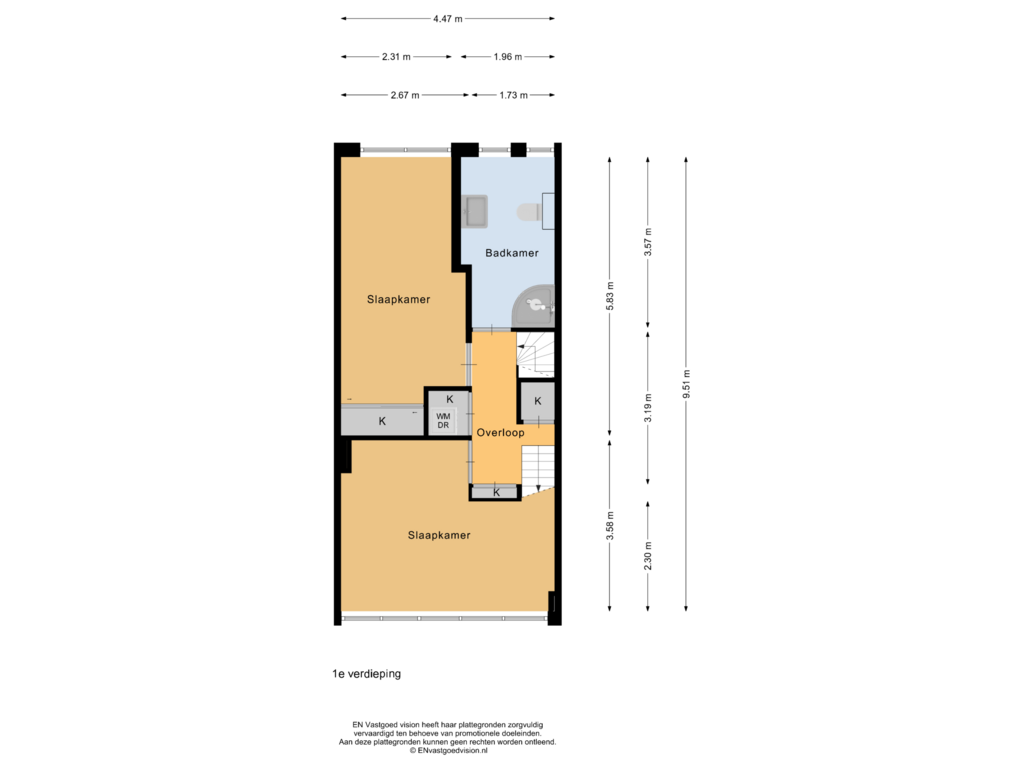 Bekijk plattegrond van 1e verdieping van Pieter Pauwstraat 78