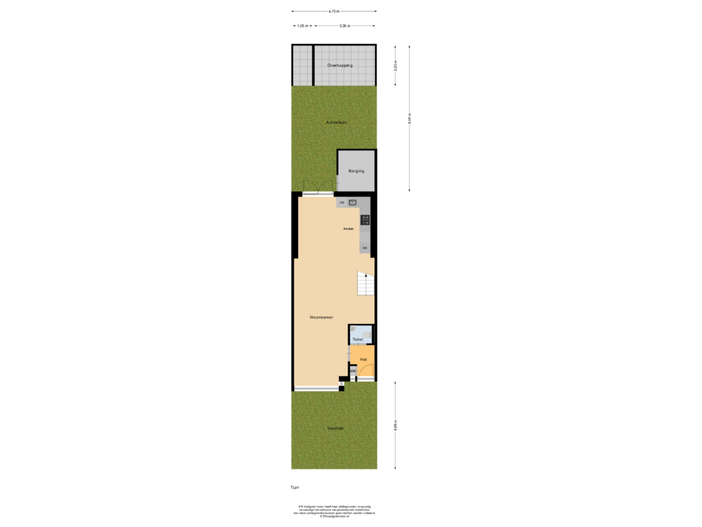 Bekijk plattegrond van Tuin van Pieter Pauwstraat 78