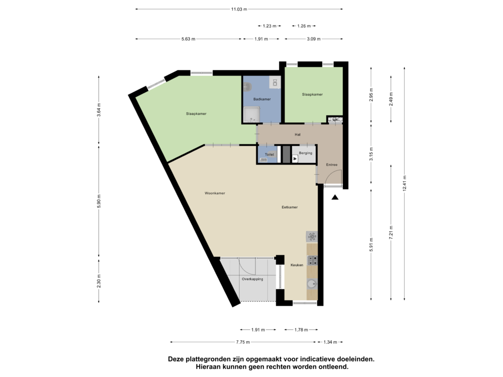 View floorplan of Appartement of Oranjebloesem 50