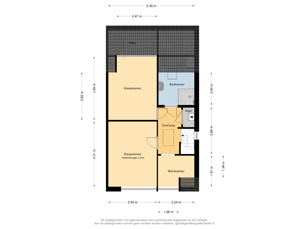 Bekijk plattegrond van 2e verdieping van Bredebeek 20