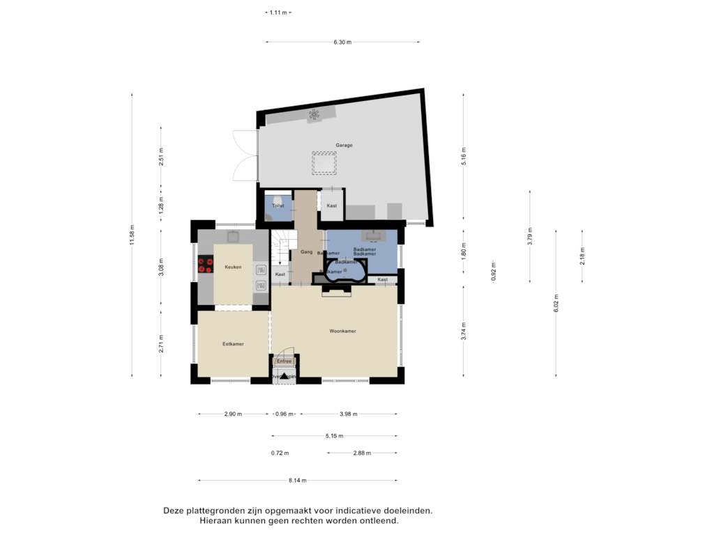 View floorplan of Begane grond of Enkstraat 52