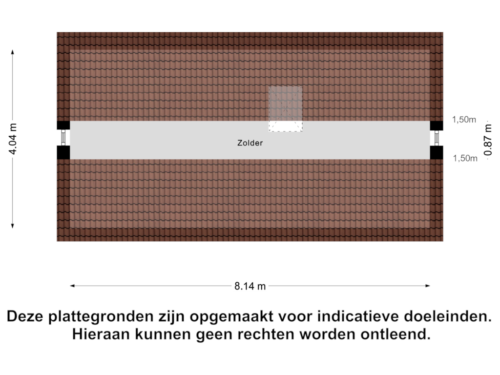 View floorplan of Zolder of Enkstraat 52