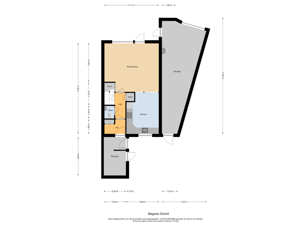 Bekijk plattegrond van Begane Grond van Vendelier 65