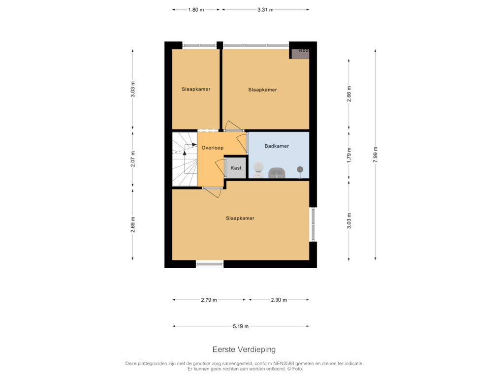 Bekijk plattegrond van Eerste Verdieping van Vendelier 65