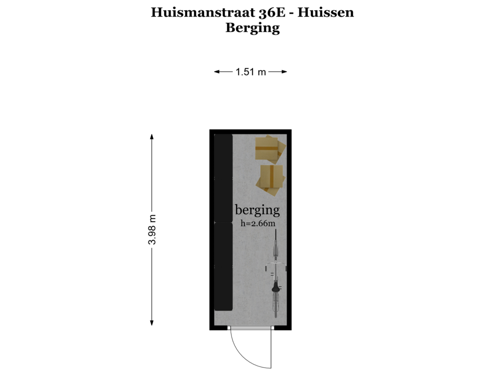 Bekijk plattegrond van BERGING van Huismanstraat 36-E