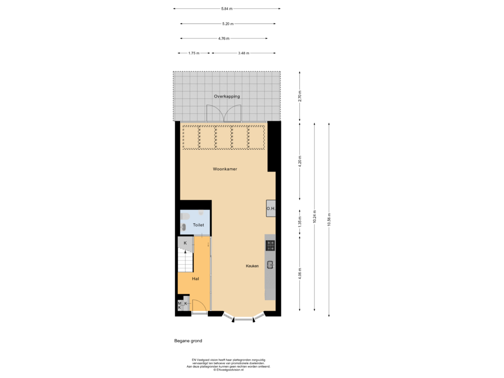 Bekijk plattegrond van Begane grond van Krokusstraat 48