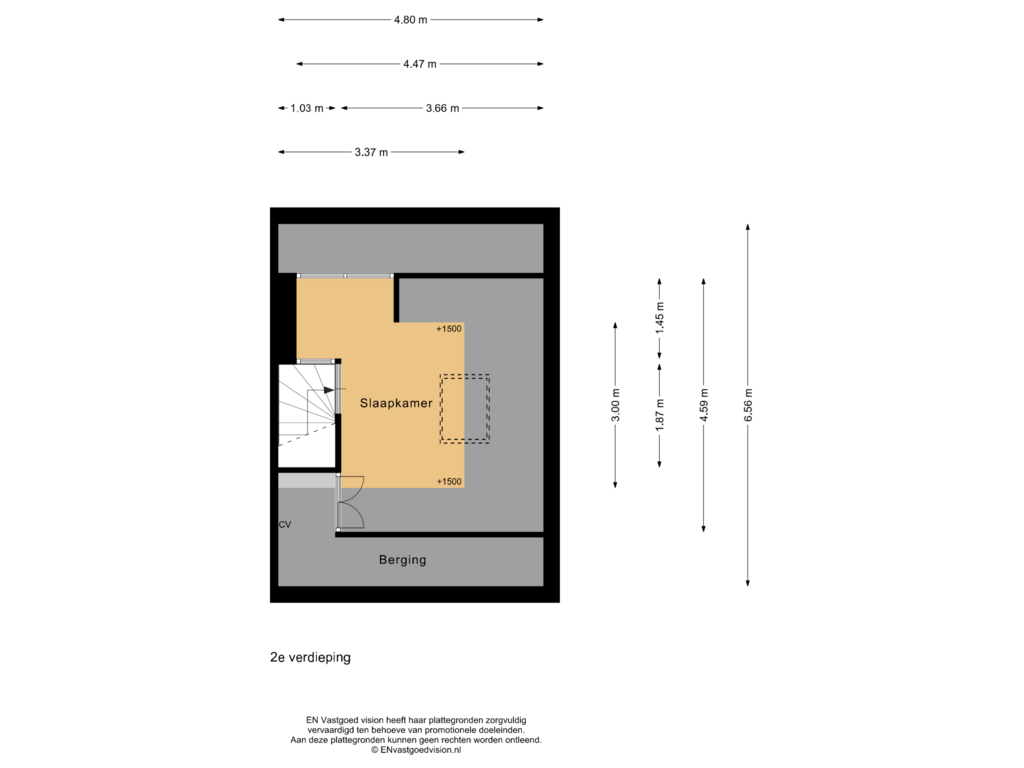 Bekijk plattegrond van 2e verdieping van Krokusstraat 48